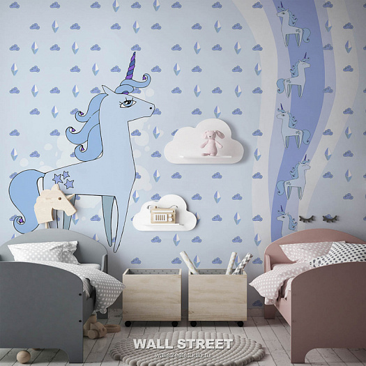 Фотообои в интерьере артикул Unicorn Valley 27, UNICORN VALLEY, Wall street